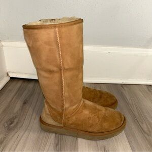 UGG suede tall mid calf Tan Winter Boots
